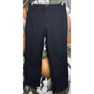 J.Crew Womens Size 6 Black Kate Flat Front Straight Chino Pants